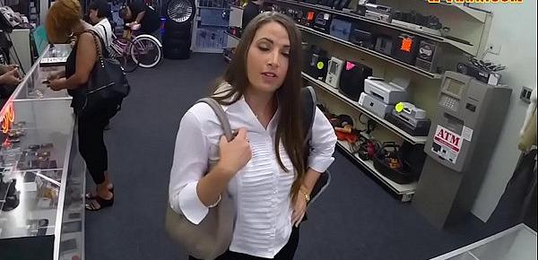  Hot ass lady gets banged at the pawnshop
